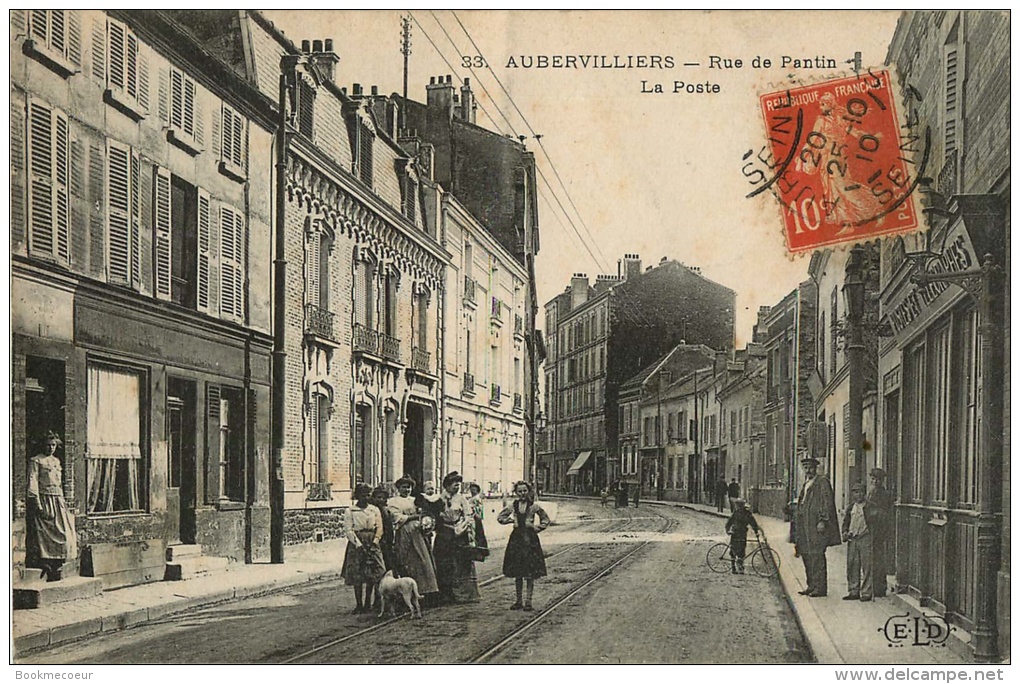 93    AUBERVILLIERS  RUE DE PANTIN  LA POSTE    33 - Aubervilliers