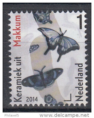 Nederland – Mooi Nederland 2014 – Keramiek Uit Makkum - Postfris/MNH - NVPH 3168A - Vlinders