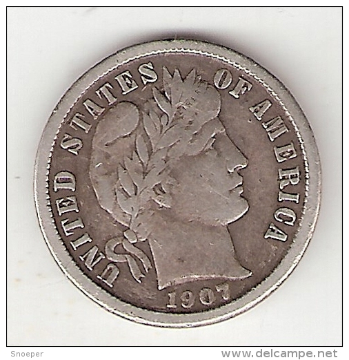 *usa  1 Dime    1907 O !! Km  113  Vf - 1892-1916: Barber