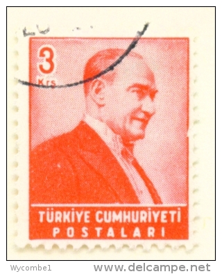 TURKEY  -  1955  Kemal Attaturk  3k  Used As Scan - Used Stamps