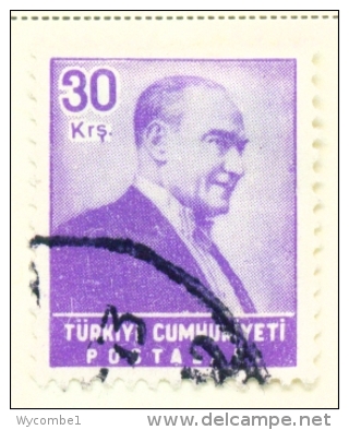 TURKEY  -  1955  Kemal Attaturk  30k  Used As Scan - Usati