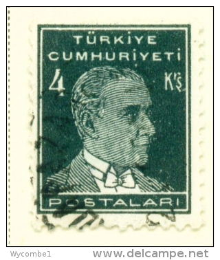 TURKEY  -  1931 To 1954  Kemal Attaturk  4k  Used As Scan - Used Stamps