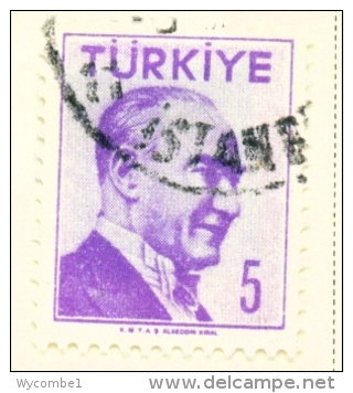 TURKEY  -  1956  Kemal Attaturk  5k  Used As Scan - Used Stamps