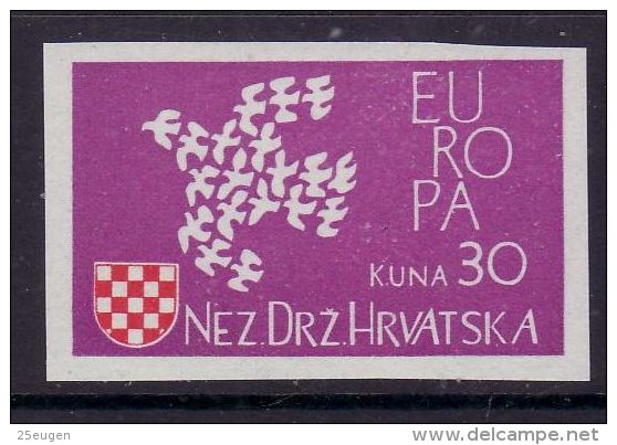 CROATIA - NEZAVISNA DRZAWA HRWATSKA 1961 EUROPA CEPT  MNH IMPERFORATED - 1961