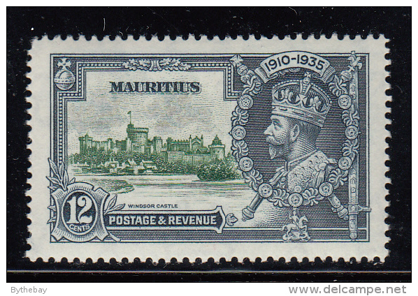 Mauritius Mint Scott #205 12c Windsor Castle - George V Silver Jubilee - Mauritius (...-1967)