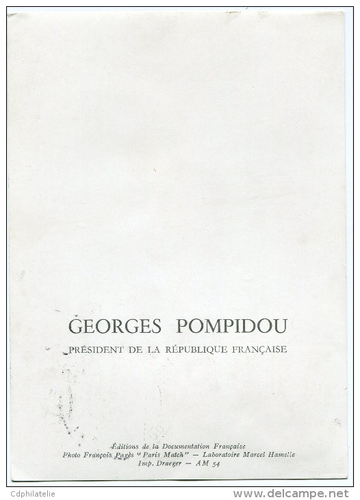 HAUTE-VOLTA CARTE  MAXIMUM DU PA 107  250F. VISITE DU PRESIDENT POMPIDOU OBLITERATION 1er JOUR OUAGADOUGOU 22 NOV 72 - Haute-Volta (1958-1984)