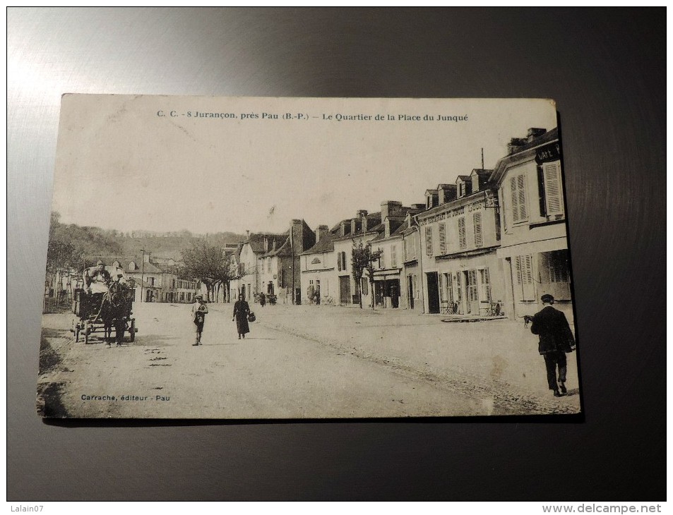 Carte Postale Ancienne : JURANCON : Le Quartier De La Place Du Junqué , Animé En 1911 - Jurancon