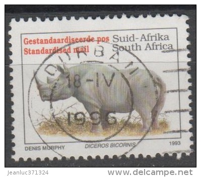 N° 813 O Y&T  1993 Rhinocéros (Diceros Bicornis) - Usados