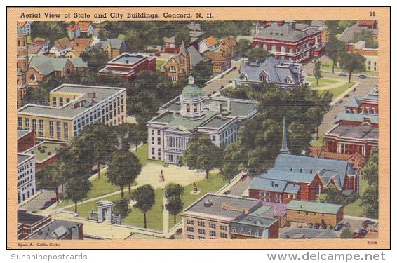 Aerial View Of State And City Buildings Concord New Hampshire - Concord