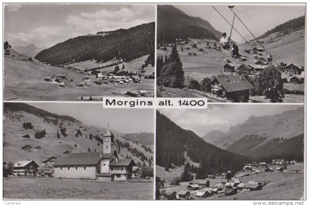 SUISSE,HELVETIA,SWISS,SWI TZERLAND,SVIZZERA,SCHWEIZ ,MORGINS,VALAIS,MONTHEY,T ROISTORRENTS,teleferique, Photo Montage - Monthey