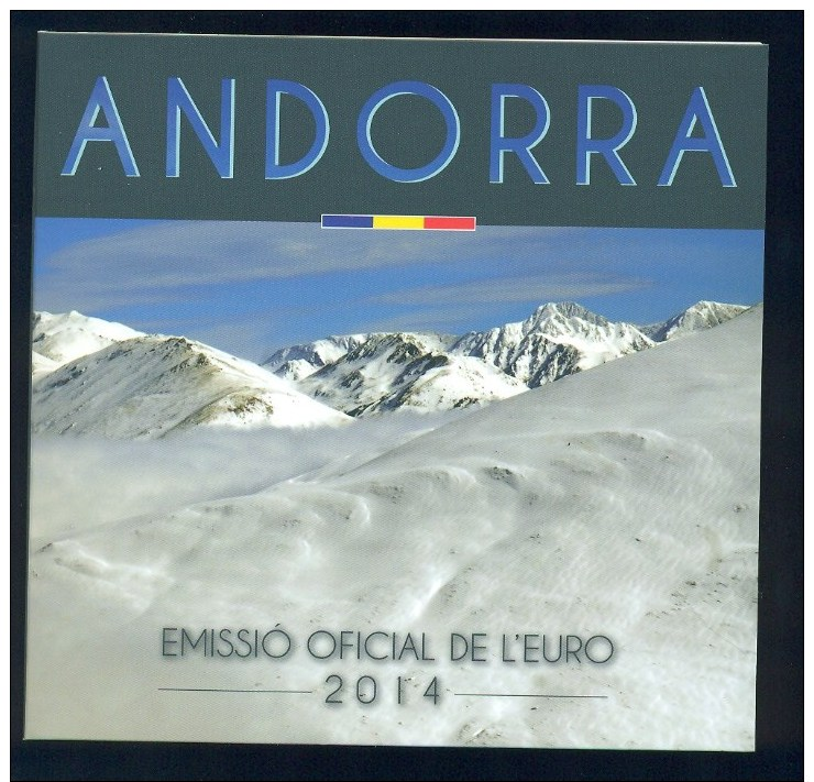 Cartera Oficial De Andorra Año 2014 Con Las 8 Monedas - Andorra