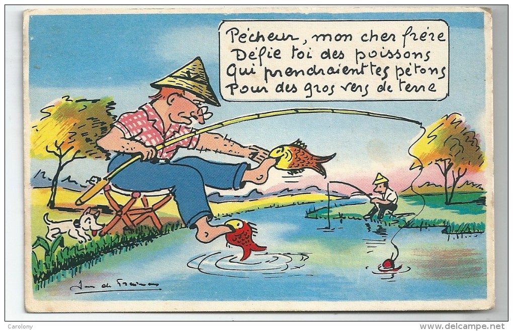 Illustrateur Jean De Preissac  Pêcheur, Mon Cher Frère Méfie-toi..... - Preissac