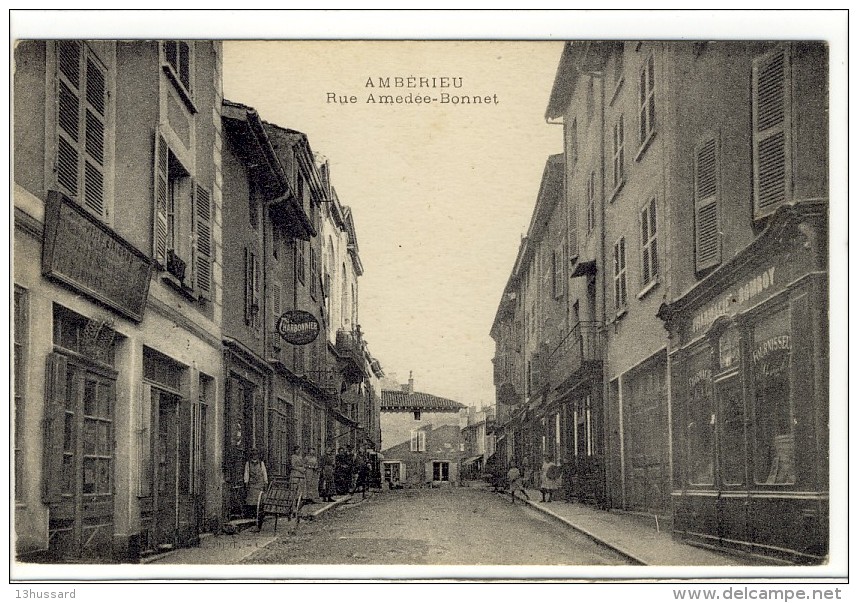 Carte Postale Ancienne Ambérieu En Bugey - Rue Amédée Bonnet - Non Classés