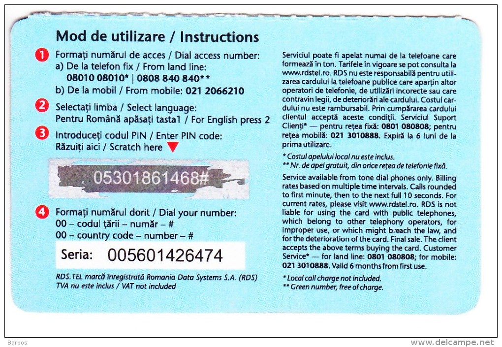 Romania ,  Phonecard Prepaid  ,   Used - Romania
