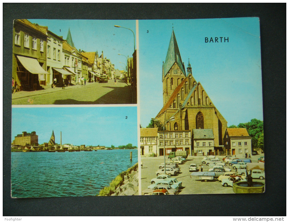 Germany: BARTH -Ernst-Thälmann-Straße, Blick Von Der Mole, Markt - Posted 1971 - Barth