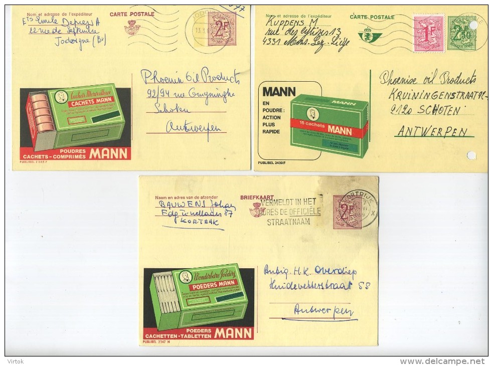Aarteselaar :  3 Briefkaarten Met Reclame Van Dr. Mann ( Zie Scan ) - Aartselaar