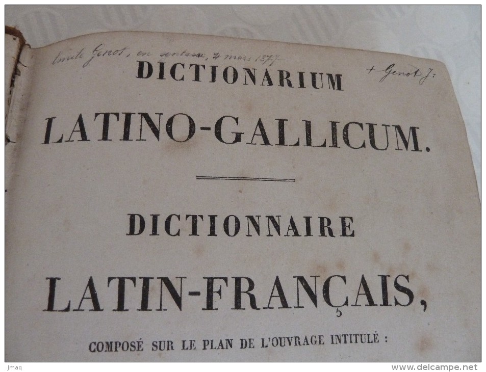 Dictionnaire Latin-français, Fr. Noël, Bruxelles, Société Nationale Pour La Propagation Des Bons Livres, 1865 - Dictionnaires