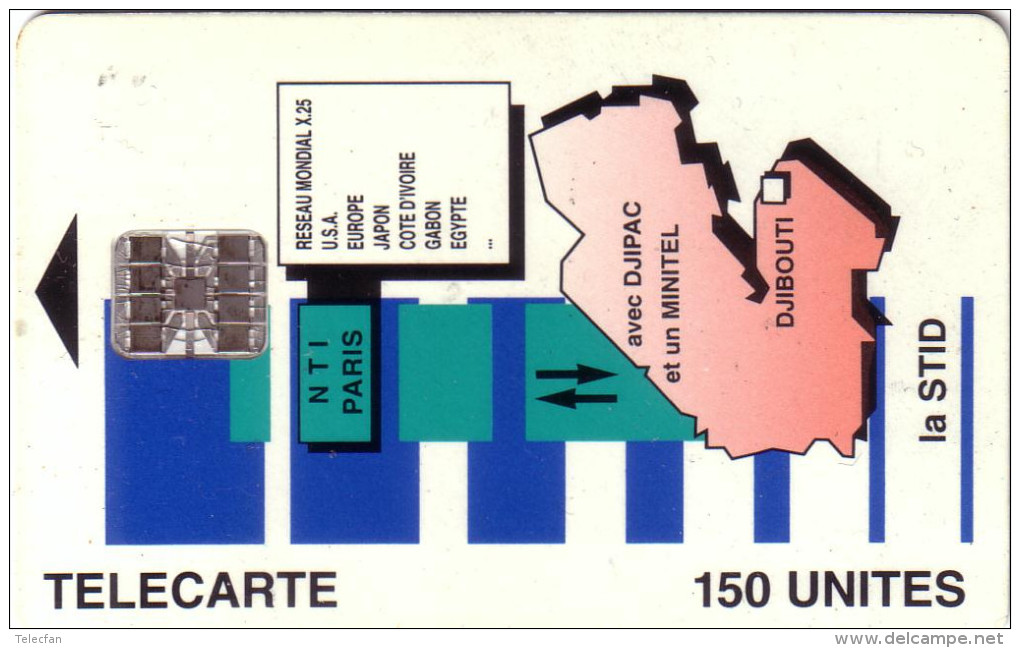 DJIBOUTI CARTE PAYS STID 150U UT - Djibouti