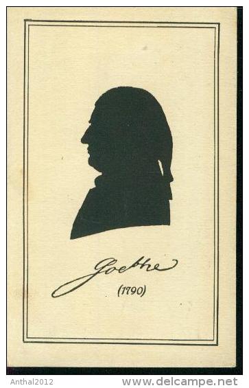 Scherenschnitt Silhouette Goethe Autograph Signature 1790 - Silhouettes