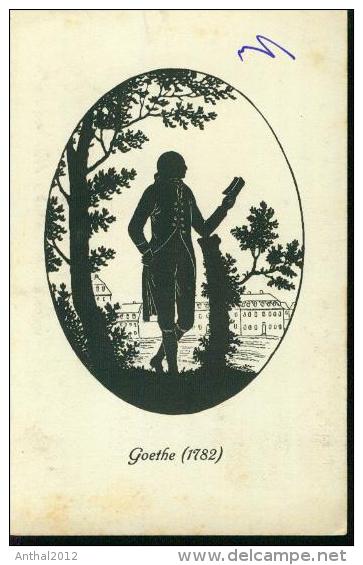 Scherenschnitt Silhouette Goethe 1782 - Silhouetkaarten