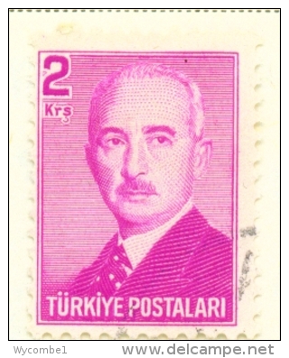 TURKEY  -  1948  President Inonu  2k  Used As Scan - Used Stamps