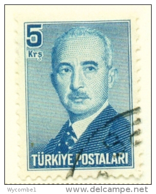 TURKEY  -  1948  President Inonu  5k  Used As Scan - Used Stamps