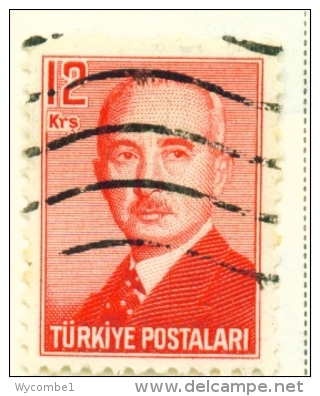 TURKEY  -  1948  President Inonu  12k  Used As Scan - Used Stamps