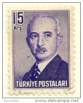 TURKEY  -  1948  President Inonu  15k  Used As Scan - Used Stamps