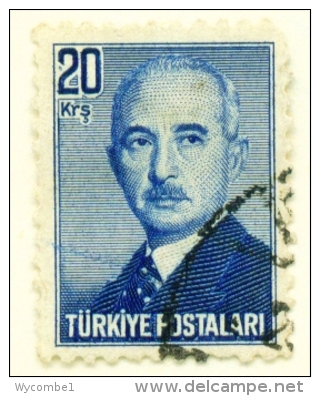 TURKEY  -  1948  President Inonu  20k  Used As Scan - Used Stamps