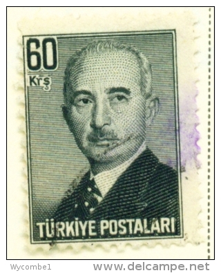 TURKEY  -  1948  President Inonu  60k  Used As Scan - Used Stamps