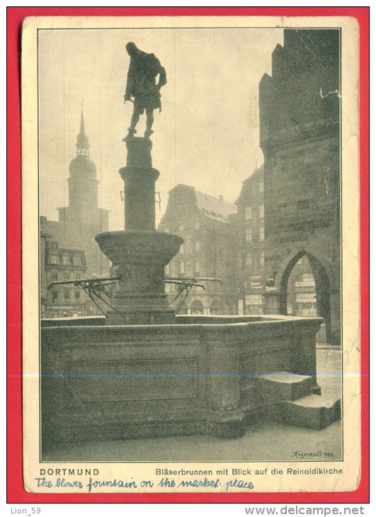 161531 / DORTMUND -  BLASERBRUNNEN MIT BLICK AUF DIE REINOLDIKIRCHE - 1936 Germany Allemagne Deutschland Germania - Dortmund