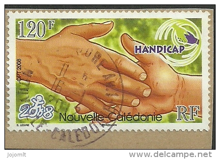 Nouvelle Calédonie Timbre S/ Fragment Oblitéré - Used Stamp On Cover Fragment - Y&T N° 1056 - Année Year 2008 - Oblitérés