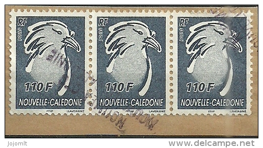 Nouvelle Calédonie Timbre S/ Fragment Oblitéré - Used Stamp On Cover Fragment - Y&T N° 968 X3 - Année Year 2006 - Oblitérés