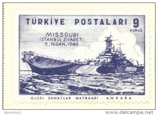 TURKEY  -  1946  USS Missouri  9k  Mounted/Hinged Mint - Unused Stamps