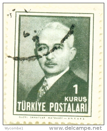 TURKEY  -  1946  President Inonu  1k  Used As Scan - Gebruikt