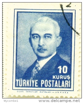 TURKEY  -  1946  President Inonu  10k  Used As Scan - Gebruikt