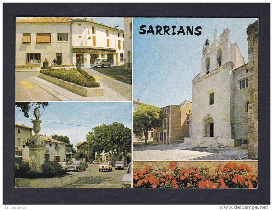 CPSM - Sarrians (84) ( Multivues Maison De La Presse Tabacs Voiture Renault 4L Ed. Cellard) - Sarrians