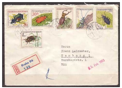 Tschechoslowakei / CSSR , Satzbrief , 1962 , Mi. Nr. 1371 - 1376 - Storia Postale