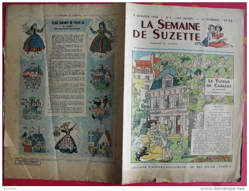 9 Revues La Semaine De Suzette 1950. Manon Iessel, Sels, Pécoud, Salcedo, Desrieux. A Redécouvrir - La Semaine De Suzette