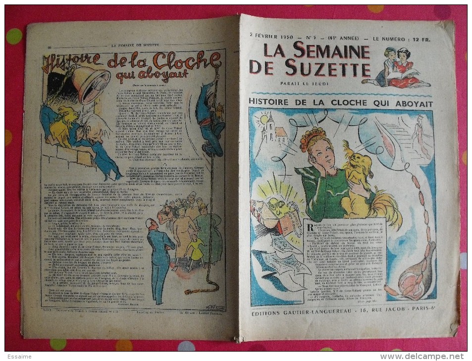 9 revues La Semaine de Suzette 1950. Manon Iessel, Sels, Pécoud, Salcedo, Desrieux. A redécouvrir