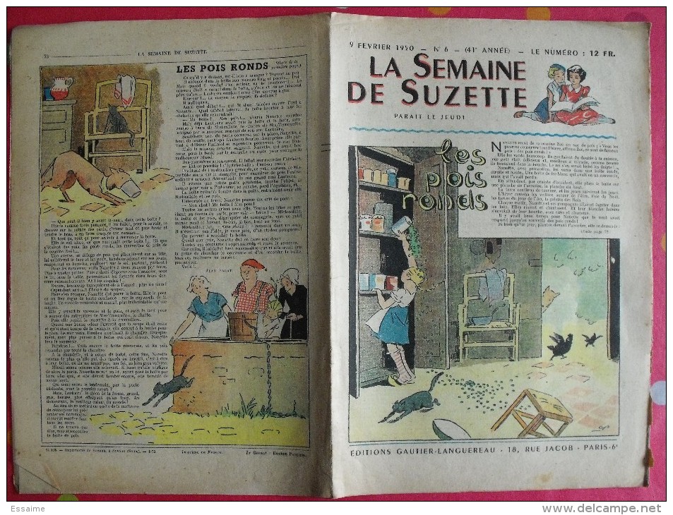 9 revues La Semaine de Suzette 1950. Manon Iessel, Sels, Pécoud, Salcedo, Desrieux. A redécouvrir