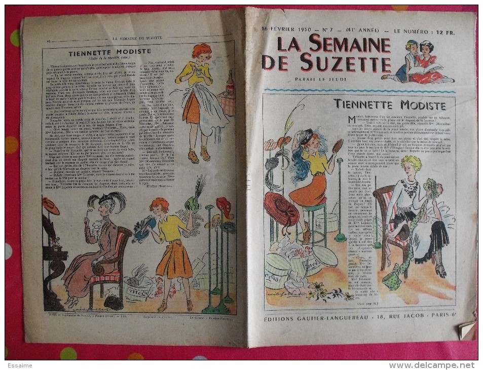 9 revues La Semaine de Suzette 1950. Manon Iessel, Sels, Pécoud, Salcedo, Desrieux. A redécouvrir