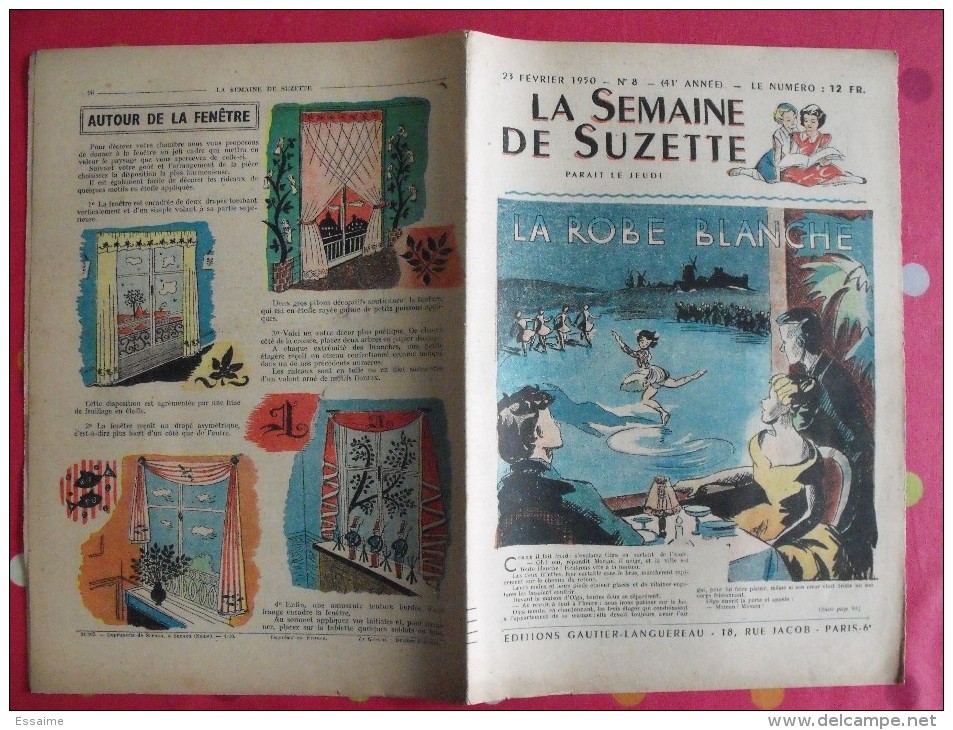 9 revues La Semaine de Suzette 1950. Manon Iessel, Sels, Pécoud, Salcedo, Desrieux. A redécouvrir