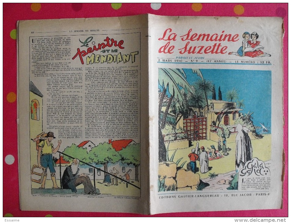 9 revues La Semaine de Suzette 1950. Manon Iessel, Sels, Pécoud, Salcedo, Desrieux. A redécouvrir