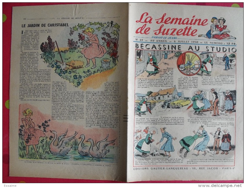 10 revues La Semaine de Suzette 1950. Bécassine Pinchon, Manon Iessel, Sels, Pécoud, Salcedo, Desrieux. A redécouvrir