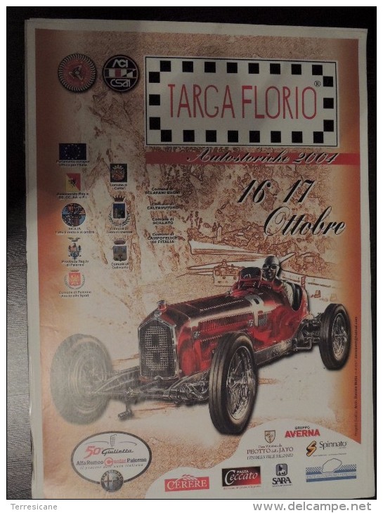 Affiche MANIFESTO Plakat ORIGINALE TARGA FLORIO AUTOSTORICHE 2004 ALFA ROMEO 70X100 A) B3 - Autosport - F1
