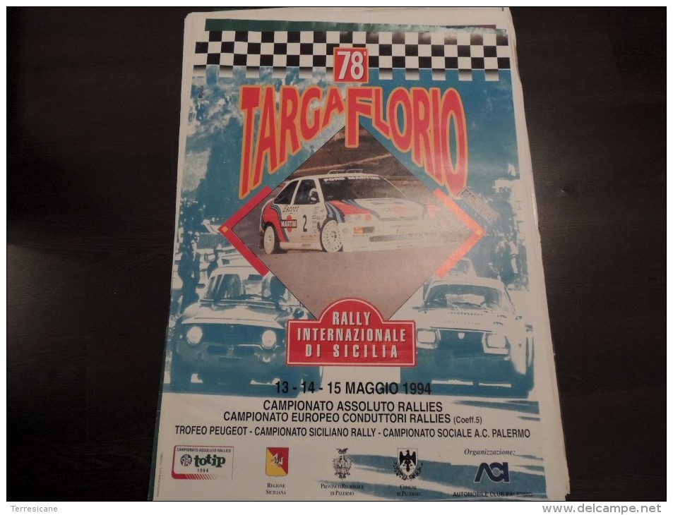 X MANIFESTO Plakat 78 TARGA FLORIO RALLY 70X100 FORD ESCORT ALFA ROMEO LANCIA A) - Automobile - F1