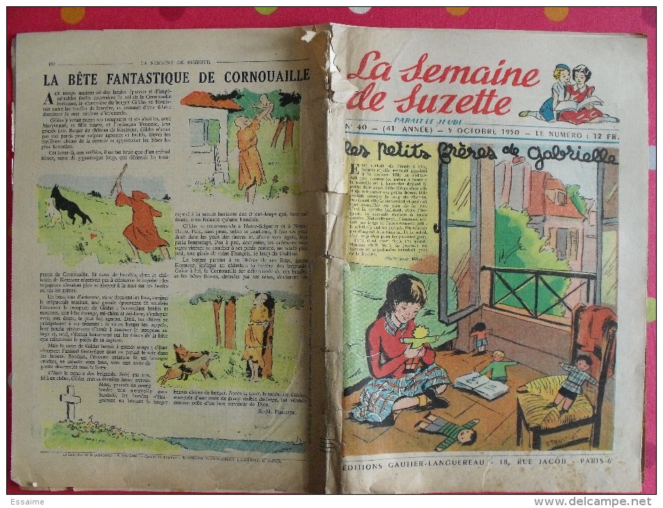 13 Revues La Semaine De Suzette 1950. Bécassine Pinchon, Manon Iessel, Sels, Pécoud, Salcedo, Desrieux. A Redécouvrir - La Semaine De Suzette