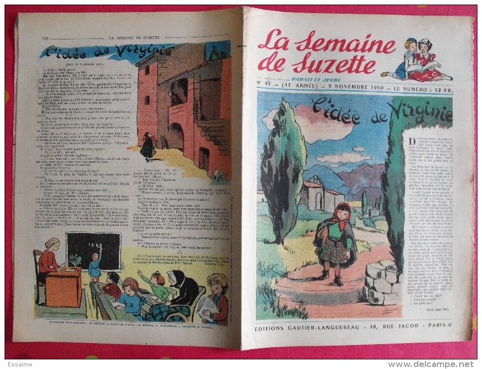 13 revues La Semaine de Suzette 1950. Bécassine Pinchon, Manon Iessel, Sels, Pécoud, Salcedo, Desrieux. A redécouvrir