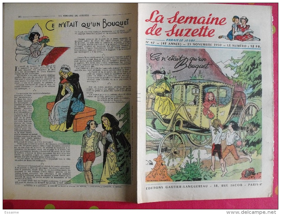 13 revues La Semaine de Suzette 1950. Bécassine Pinchon, Manon Iessel, Sels, Pécoud, Salcedo, Desrieux. A redécouvrir